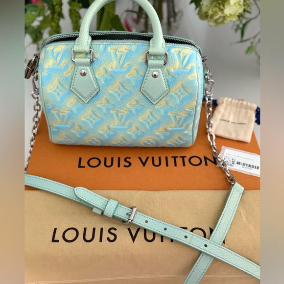 LOUIS VUITTON Summer Stardust Monogram Speedy Bandouliere 20 ~ LIKE NEW - Picture 15 of 16